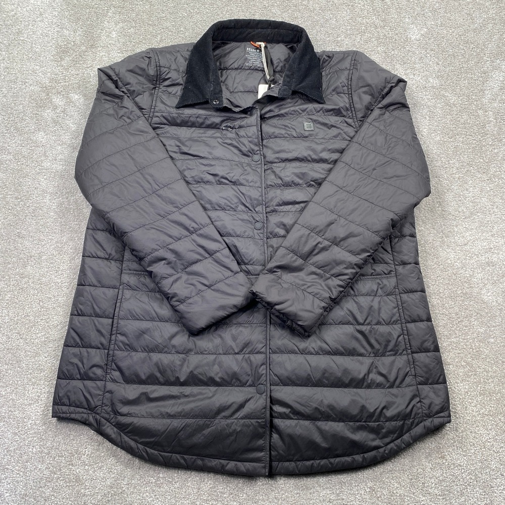 Roark Quilted Primaloft Insulated Shirt Jacket Mens XL Black Corduroy Collar